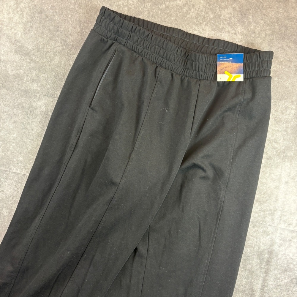 Old Navy Dynamic Fleece Pants Mens Large Black High Rise Full Length Joggers NEW